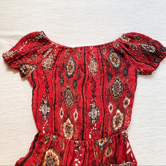 4/$25 - Off-Shoulder Paisley Print Today Dress - Picture 2 of 3